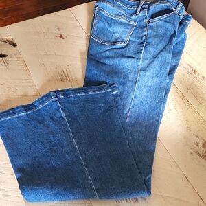 Womens Blue Jeans, Heavy Denim, Flare Legs. No Rips or Worn Spots.